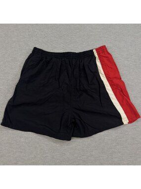 Vtg 90s Pro Spirit Swim Trunks Mens L Black Red White Nylon Mesh Lined Shorts